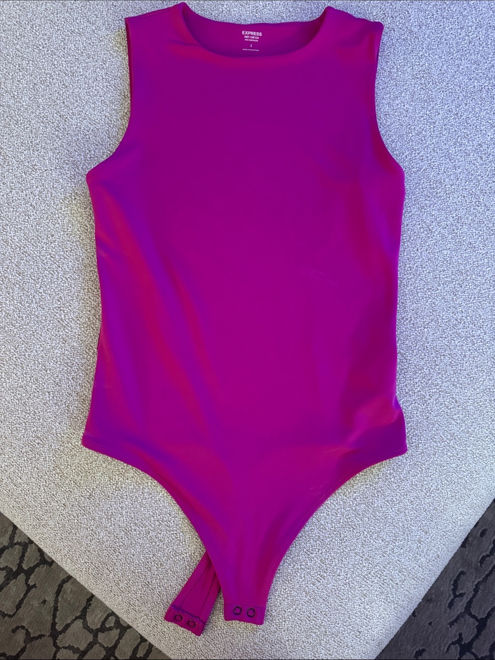 Women’s Express Bright Magenta Sleeveless Bodysuit